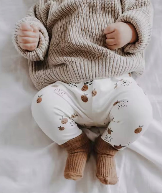 Baby Cotton Leggings - Oranges Hippo Boutique