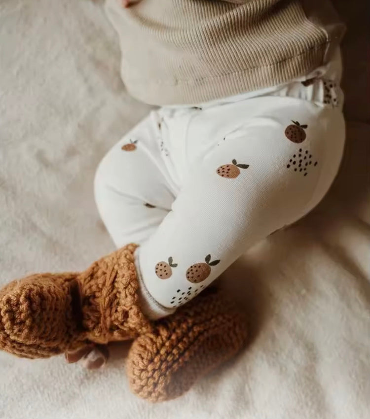 Baby Cotton Leggings - Oranges Hippo Boutique
