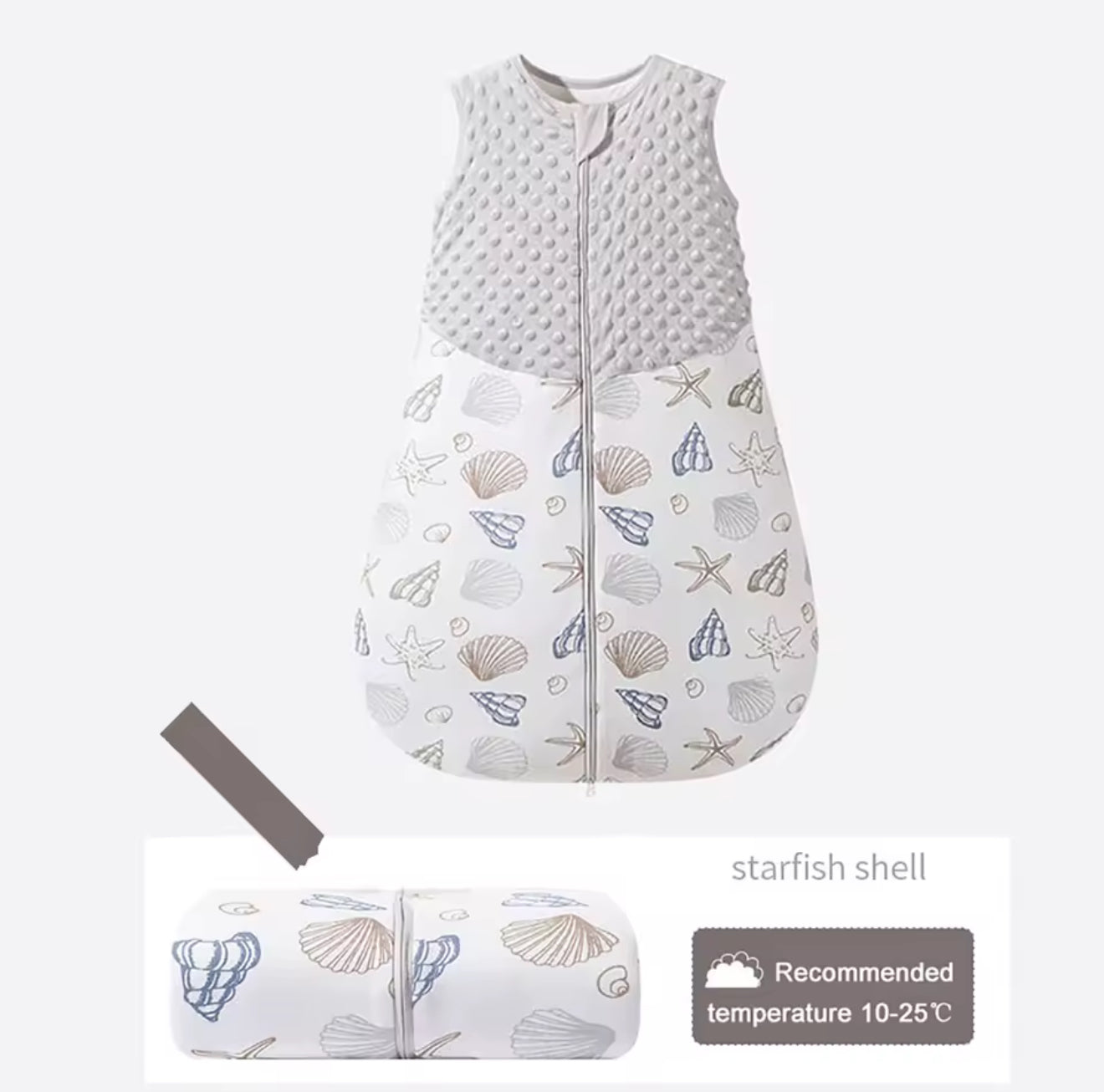 Newborn Baby 100% Organic Cotton Sleep sac - 1.5 Tog Hippo Boutique