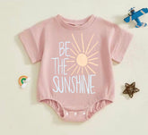 Baby romper tshirt bodysuit - Be the sunshine Hippo Boutique