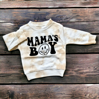 Mama’s Boy Tie dye Baby Farm Outfit sweatshirt and pants Hippo Boutique
