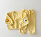 Smile Patch baby & toddler sweatshirt outfit set Hippo Boutique