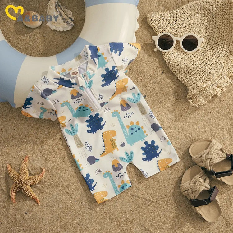 Dinosaur One Piece Baby Boy Swimsuit Hippo Boutique