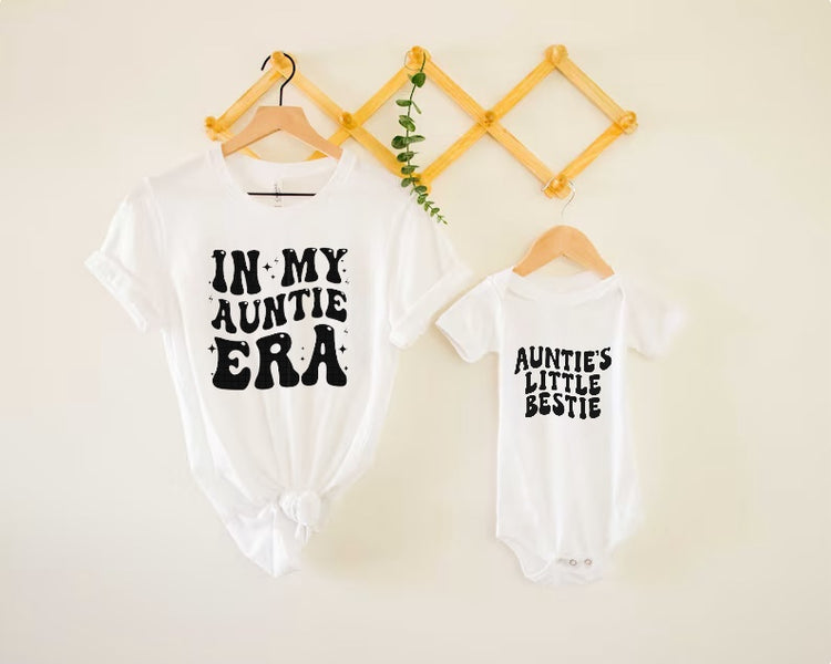 Auntie’s Little Bestie newborn baby bodysuit romper Hippo Boutique
