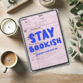 Kindle Insert - One More Chapter Library Card Hippo Boutique