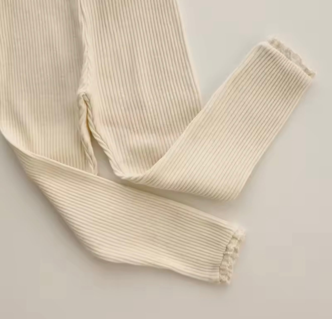 Newborn Baby Leggings with Lace Cuffs Hippo Boutique