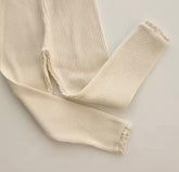 Newborn Baby Leggings with Lace Cuffs Hippo Boutique