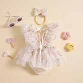 Floral Sleeveless Baby Romper Dress Hippo Boutique