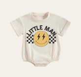 Little Man Baby & toddler Boy t-shirt bubble Romper Hippo Boutique