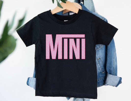 Pink Checkered Baby & toddler T-shirt Hippo Boutique