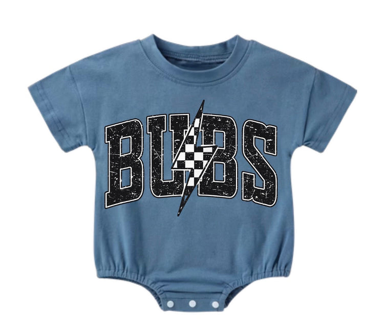 Baby t-shirt Bubble Romper - Bubs Lightning Hippo Boutique