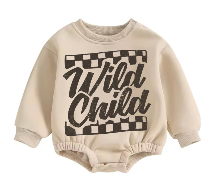Soft warm fleece oversized Romper - Wild Child Hippo Boutique