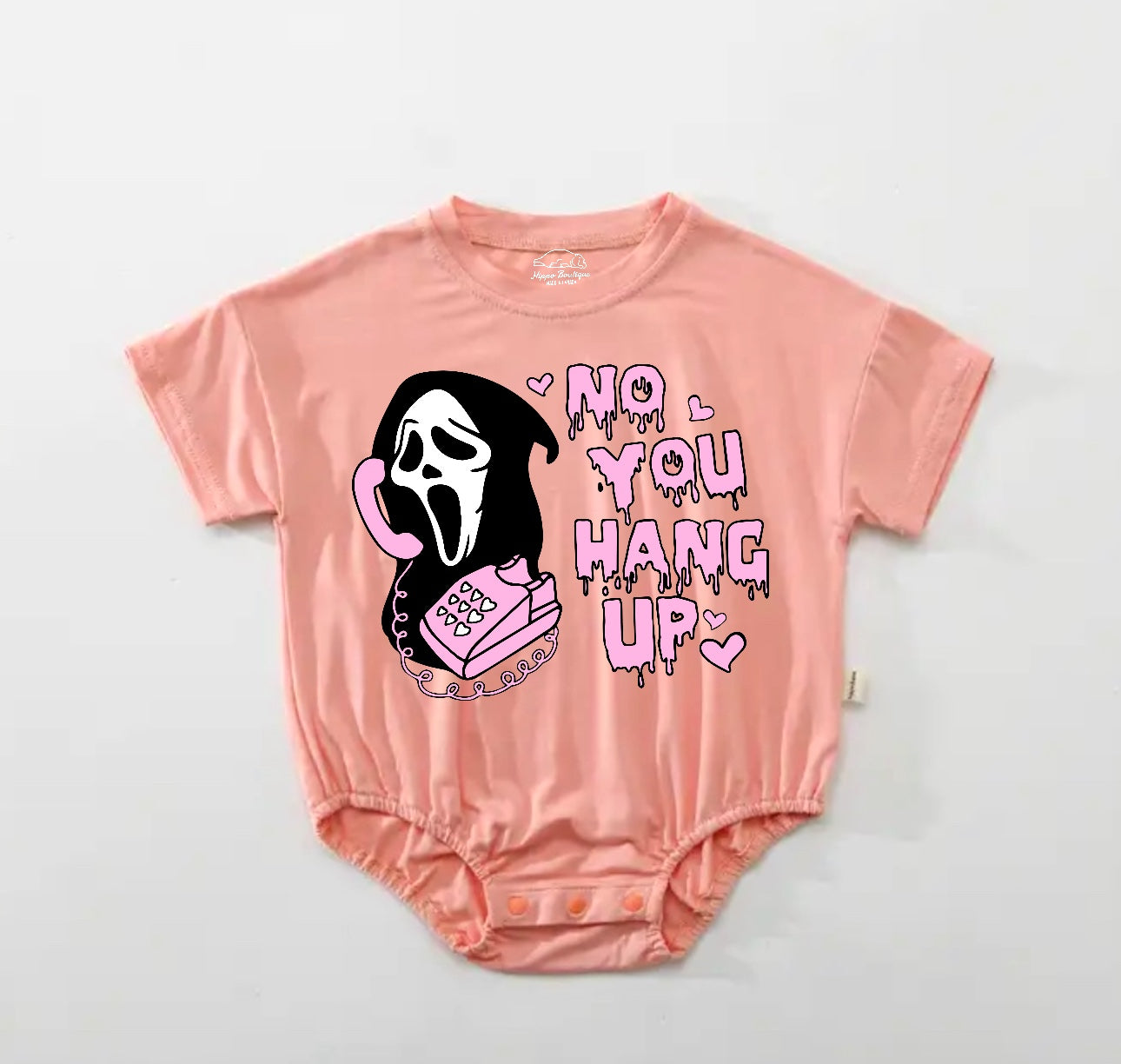 Baby Halloween t-shirt Bubble Romper - No you Hang Up Hippo Boutique