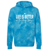 Life is Better with my Boys Tie Dye Hoodies Hippo Boutique
