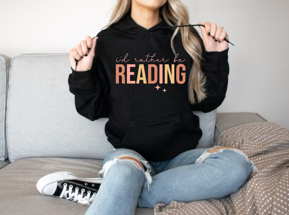 Id Rather Be Reading Sweatshirt Hippo Boutique