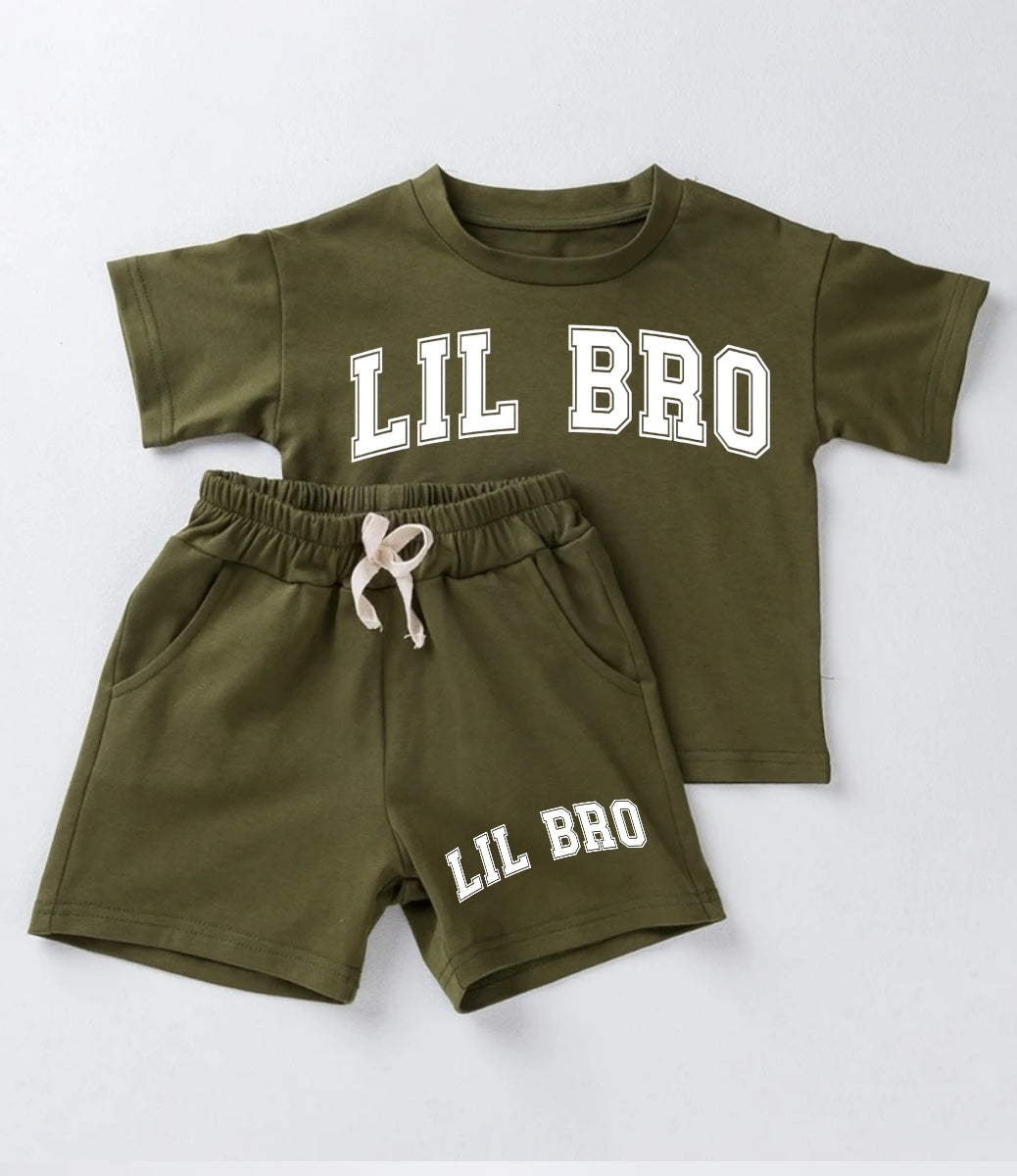 Little Bro Baby Boy T-Shirt & Shorts Set Hippo Boutique