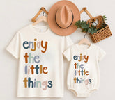 Mama & Mini Matching T-Shirts & Romper - Enjoy the little things Hippo Boutique