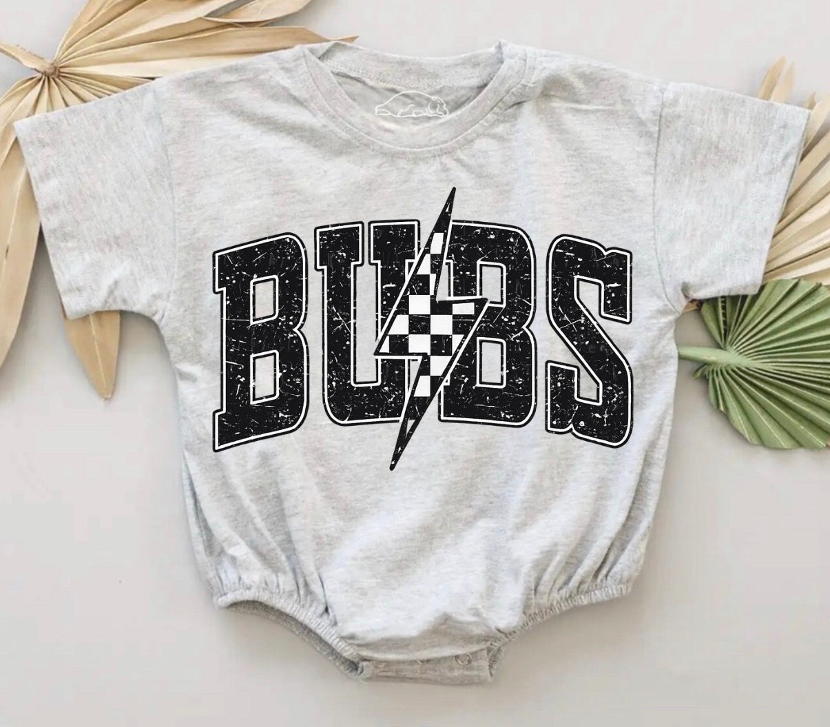 Baby t-shirt Bubble Romper - Bubs Lightning Hippo Boutique