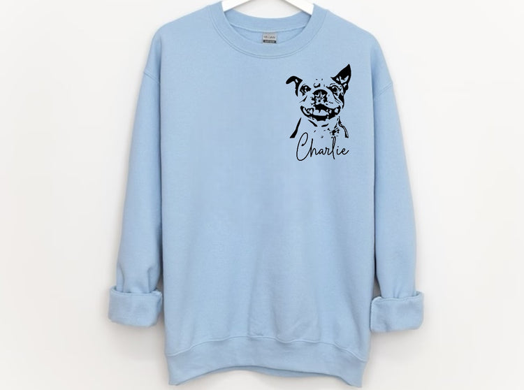 Dog Portrait Sweatshirt Hippo Boutique