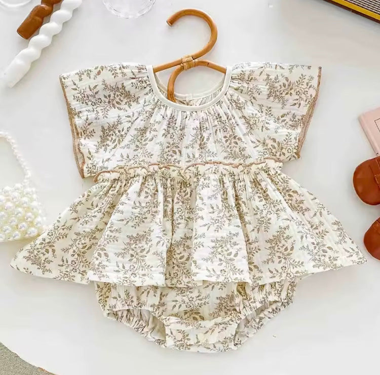 Newborn Floral Romper Dress Hippo Boutique