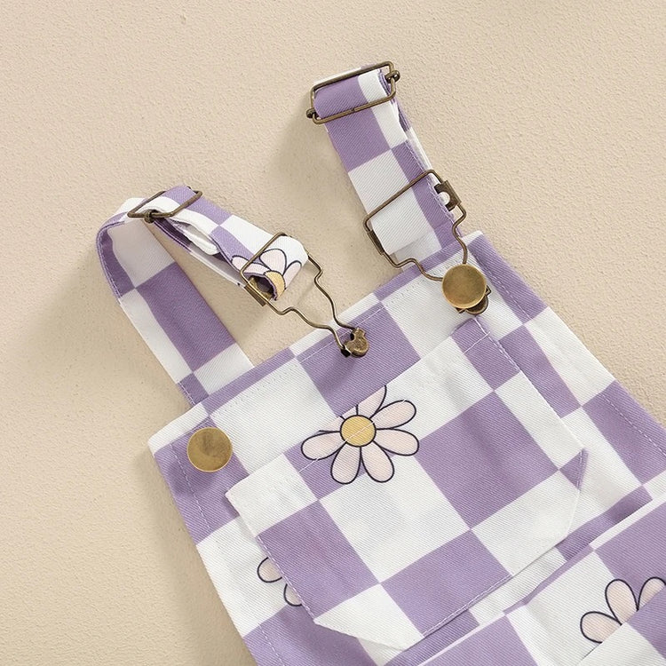 Checkered Suspender Shorts Hippo Boutique