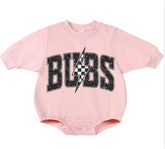 Bubble Sweatshirt Romper - Bubs Lightning Hippo Boutique