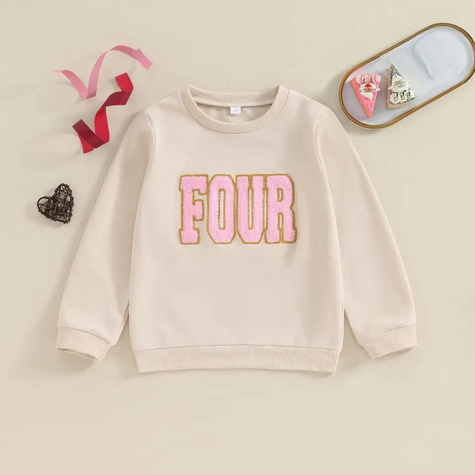 Baby and kids Birthday Sweatshirt Hippo Boutique