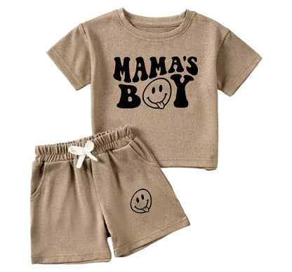 Mama’s Boy Baby & Toddler T-Shirt & Shorts Set Hippo Boutique