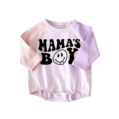 Mama’s Boy Color Block Bubble Romper Hippo Boutique