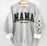 (Copy) Glitter Mama Sweatshirt with children’s name on sleeve Hippo Boutique