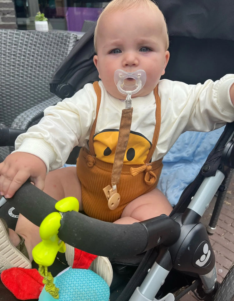 Yellow Smiley Face Sweatshirt Bubble Romper Hippo Boutique