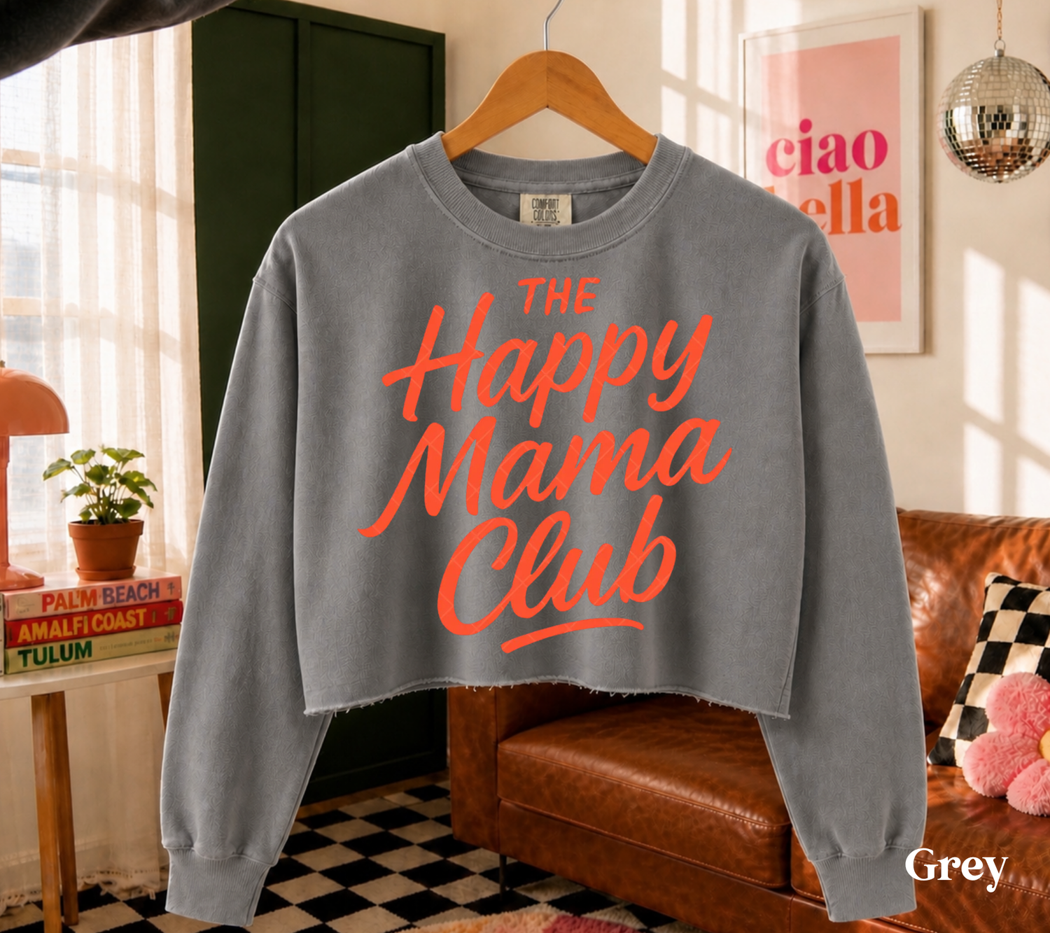 Cropped Sweatshirt - The happy mama club Hippo Boutique