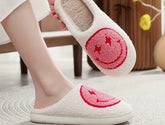 Women’s Fuzzy Smiley Slippers Hippo Boutique