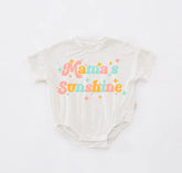 Mama’s Sunshine Baby Girl t-shirt Bubble Romper Hippo Boutique