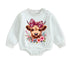 Soft warm fleece Leopard Highland Cow Oversized Sweatshirt Romper Hippo Boutique
