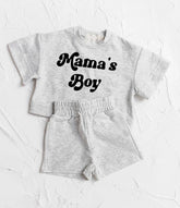Mama’s Boy Baby Boy T-Shirt & Shorts outfit Hippo Boutique