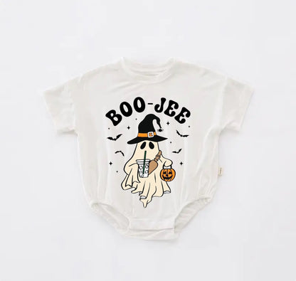 Baby Halloween t-shirt Bubble Romper - Boo Jee Ghost Hippo Boutique