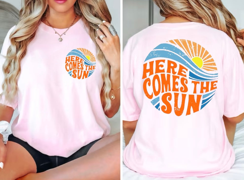 Here Comes The Sun Retro T-Shirts Hippo Boutique