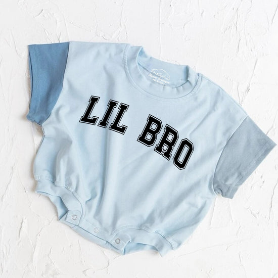 Lil Bro baby Color Block T-Shirt Bubble Romper Hippo Boutique