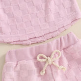 Baby & Toddler Checkered cotton shorts and tank outfit Hippo Boutique