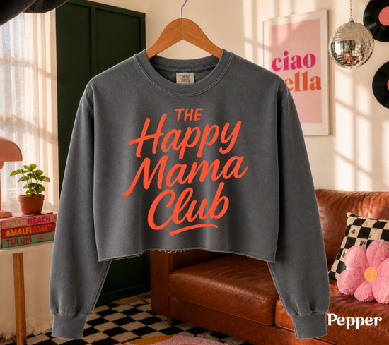 Cropped Sweatshirt - The happy mama club Hippo Boutique