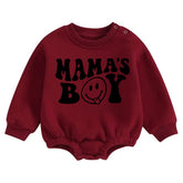 Soft warMama’s Boy fleece Baby Boy Oversized Sweatshirt Romper Hippo Boutique