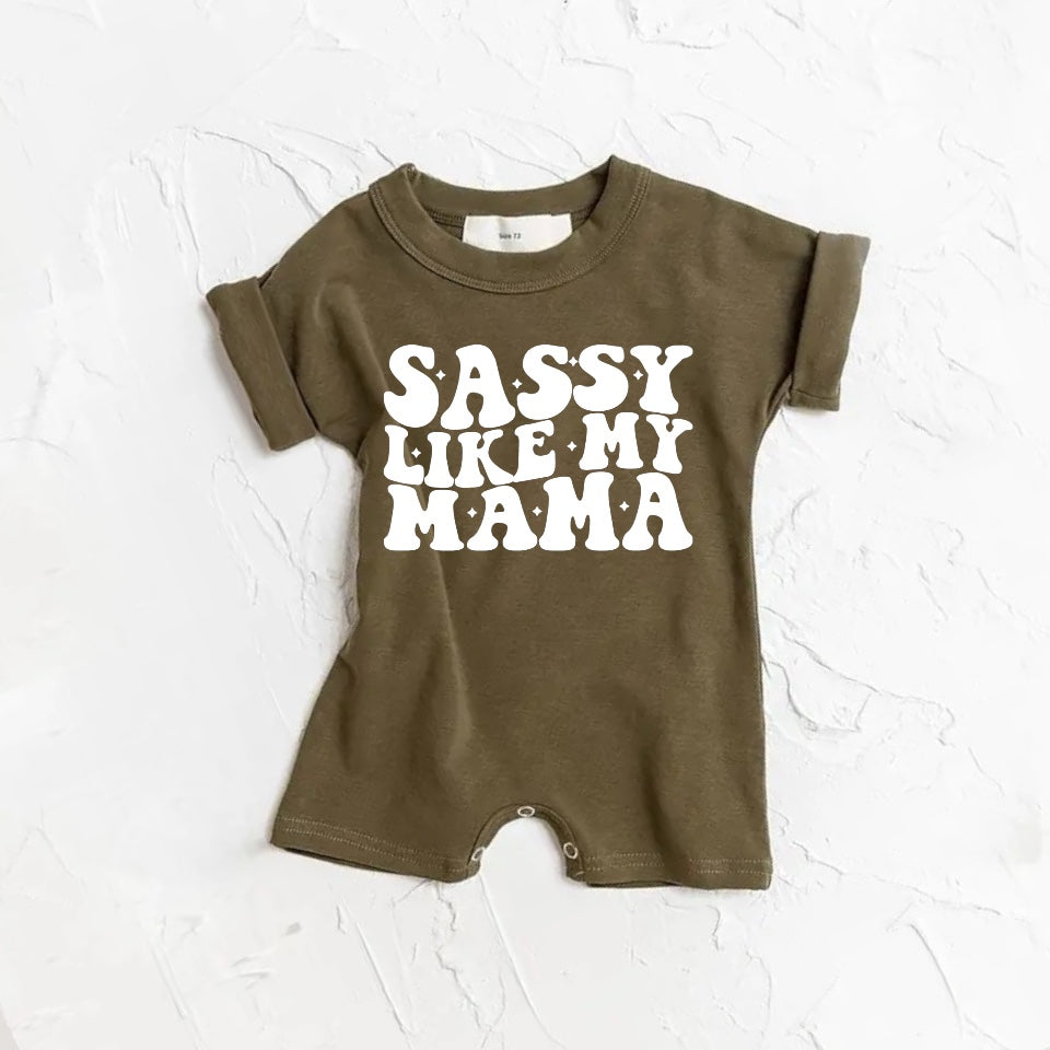 Sassy Like my Mama baby Girl romper bodysuit Hippo Boutique