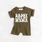 Sassy Like my Mama baby Girl romper bodysuit Hippo Boutique