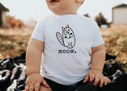 Meow Cat Baby & Toddler tshirt Hippo Boutique