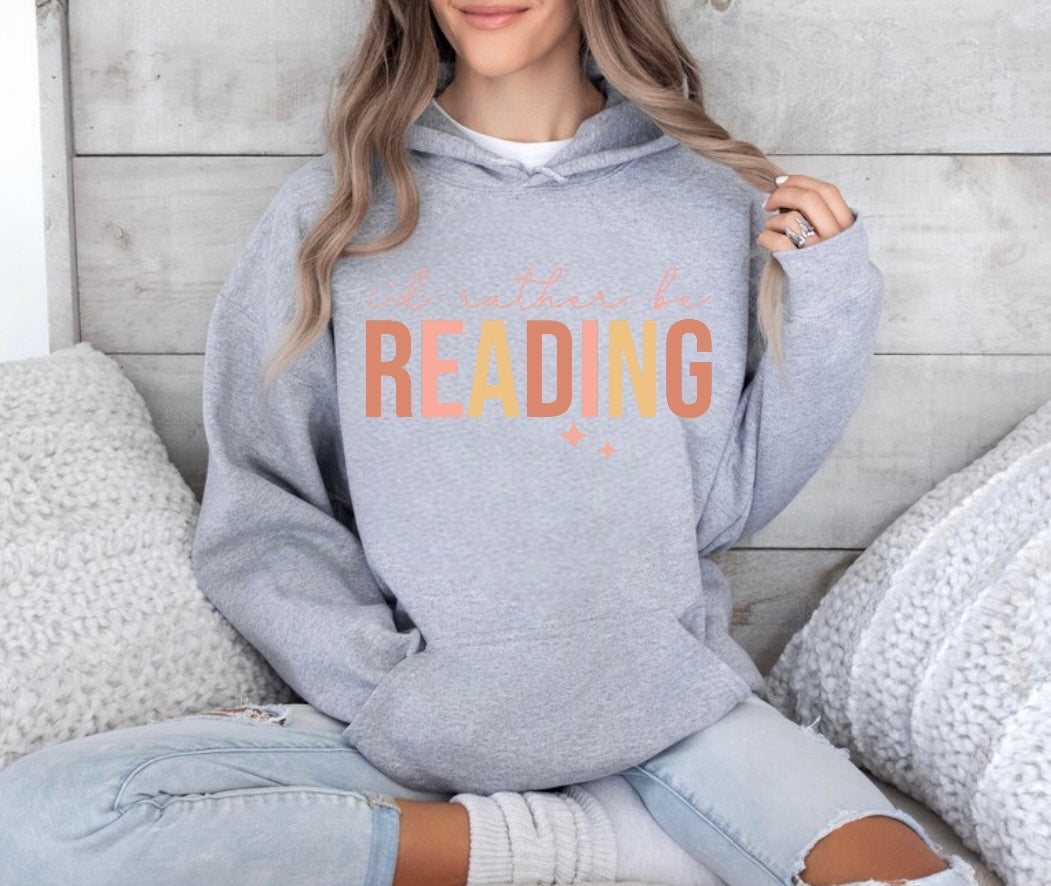 Id Rather Be Reading Sweatshirt Hippo Boutique