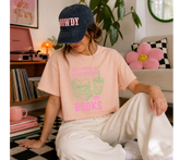 Cropped T-Shirts - Iced Coffee & Books Hippo Boutique