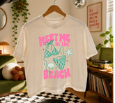 Cropped Top & T-Shirts - Meet me at the beach Hippo Boutique