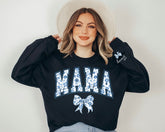 Custom Mama Floral Sweatshirt with children’s name on sleeve Hippo Boutique