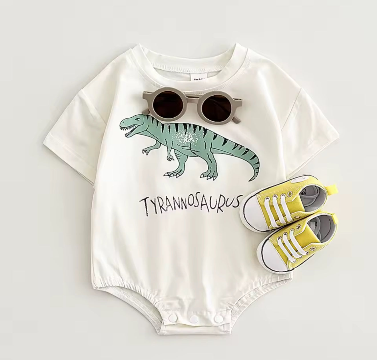 Dino Baby t-shirt Bubble Romper Hippo Boutique